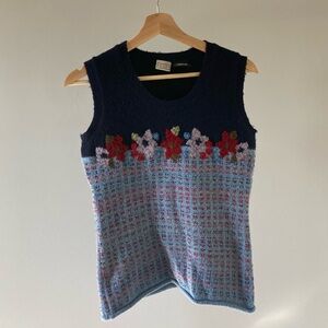 Floral Knit Sweater Top